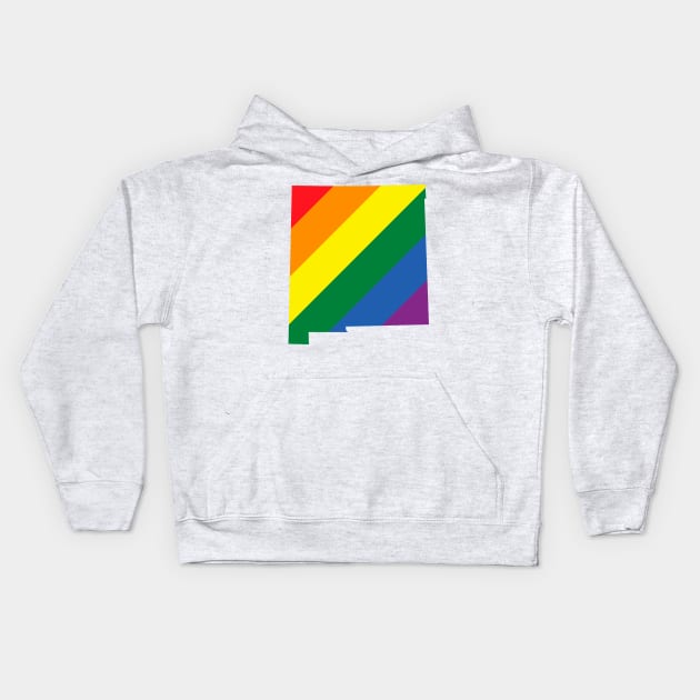 New Mexico state (LGBT) pride Kids Hoodie by FiftyStatesOfGay